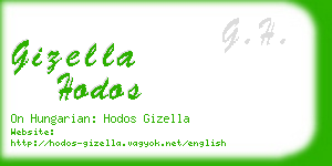 gizella hodos business card